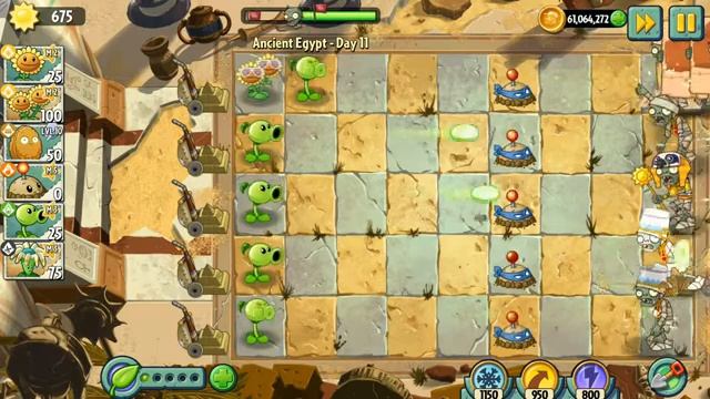 #zombies #plantsvszombies #11 Растения против зомби Plants vs Zombies  Egypt day11 зомби прохождение