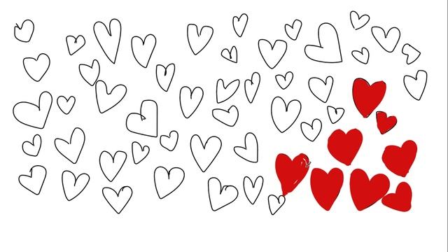 Рисуем армию сердечек часть59