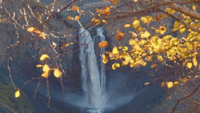 Changbai Mountains. Changbai Waterfall Чанбайшань. Водопад Чанбай