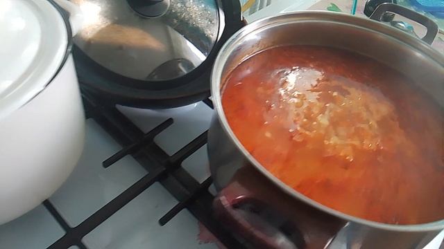 Мини-влог/Сварила Щи,и Клубничный компот.Хроника Дня)