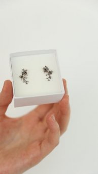 Серьги-клаймберы орхидеи