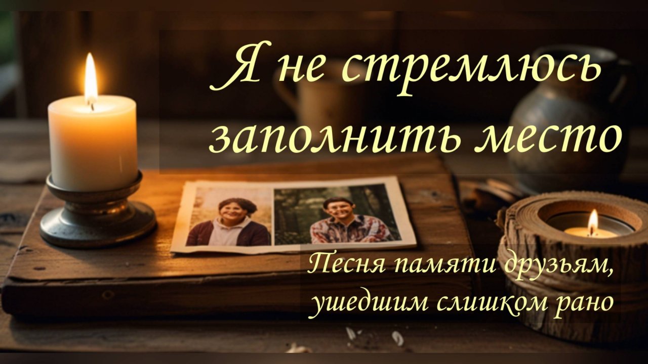 Я не стремлюсь заполнить место... Песня памяти друзьям, ушедшим слишком рано.