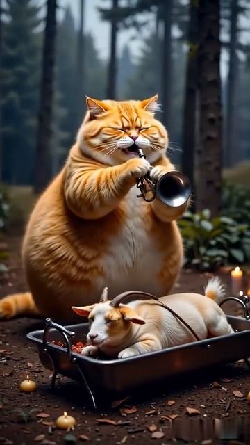 Шкодливый рыжий кот