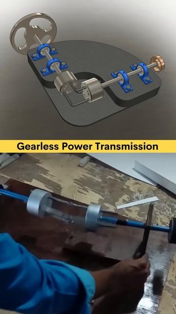 How Gearless Power Transmission Works!？ #cad #mechanism #3ddesign