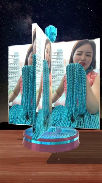 250604-9 Sleeping Beauty Turquoise Bead Strand: Wear the Deep-Sea Mystery Around the Neck