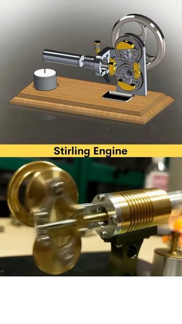 Stirling Engine 🔥｜ Powerful Steam Engine #cad #solidworks #engine #mechanical #automobile