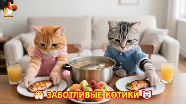 Заботливые котики спешат на помощь (52)