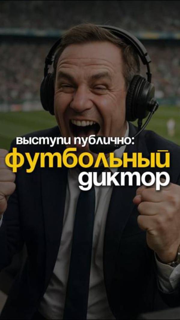 Выступи публично, как спортивный диктор