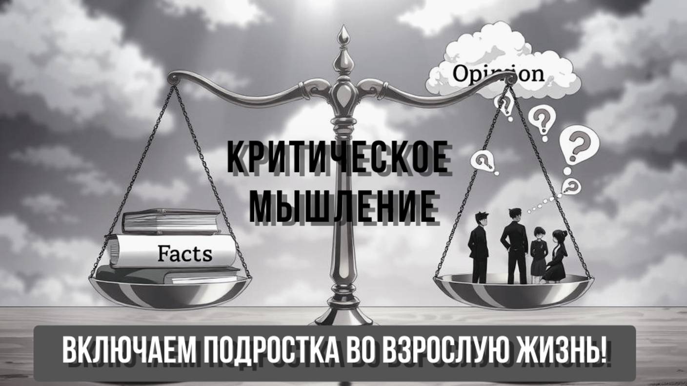✔️С чего начать развитие критического мышления? Включаем подростка во взрослую жизнь!