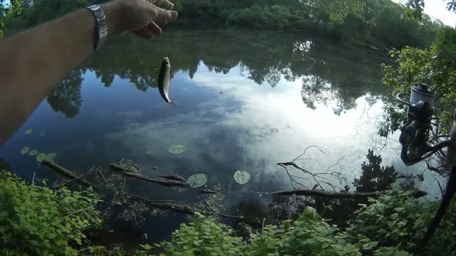 Мормышинг на озере.