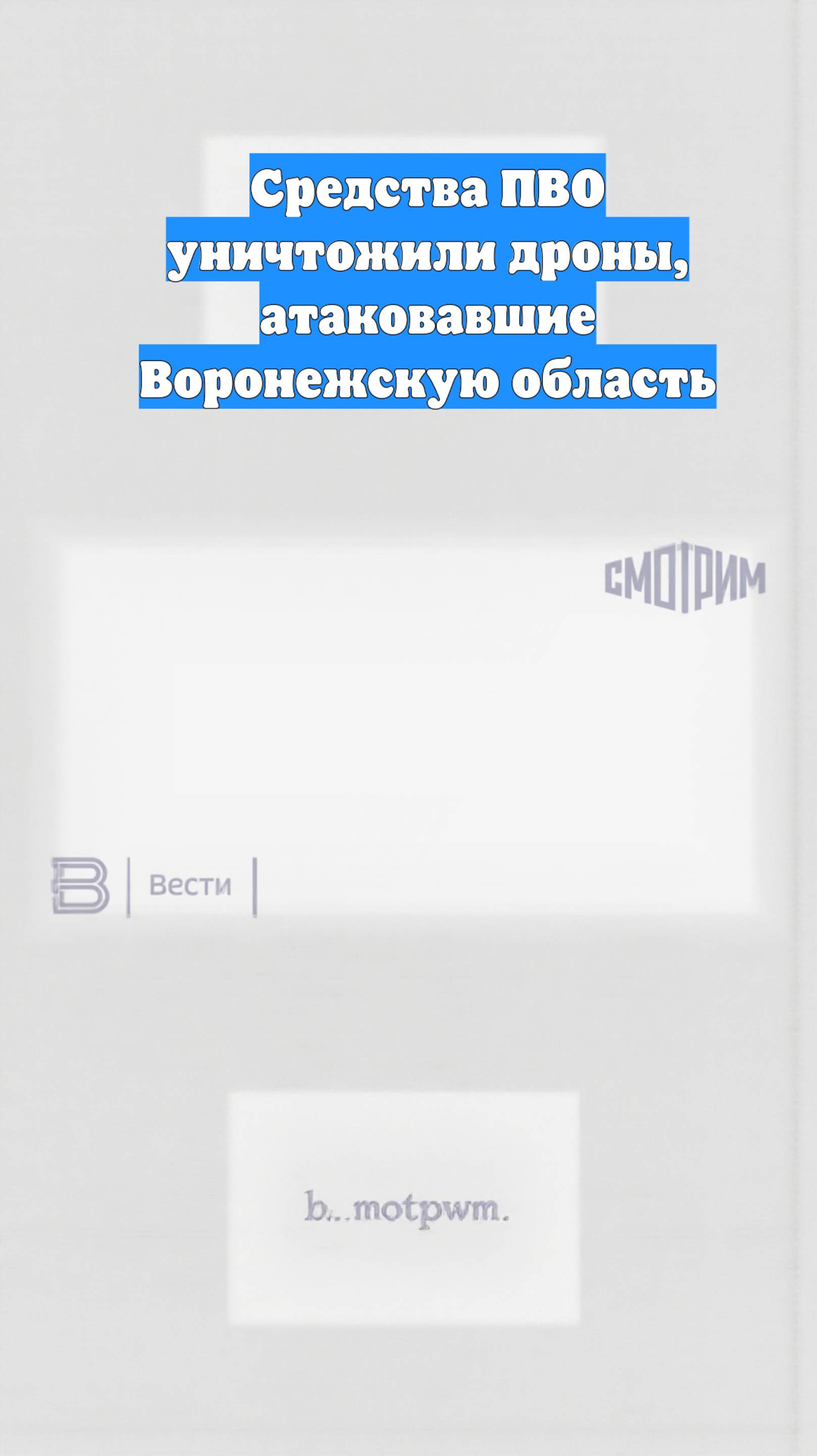 Средства ПВО уничтожили дроны, атаковавшие Воронежскую область