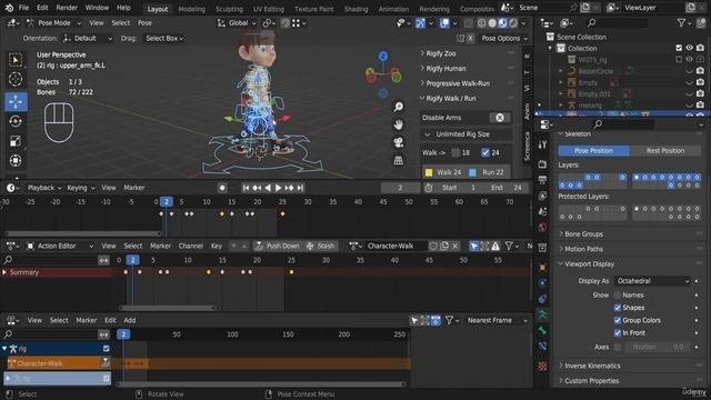 3. WALK & RUN - Create a Character Walk Animation