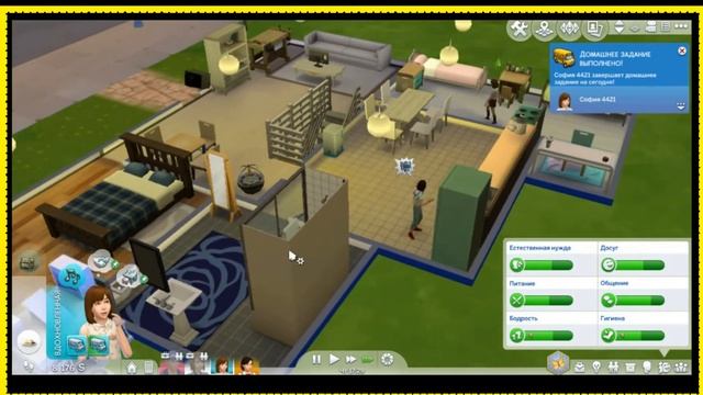 Lets play SIMS 4 #16/Строим ракету для Киндерли