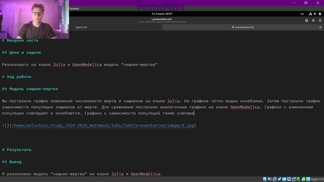 Математические моделирование 5. Презентация.