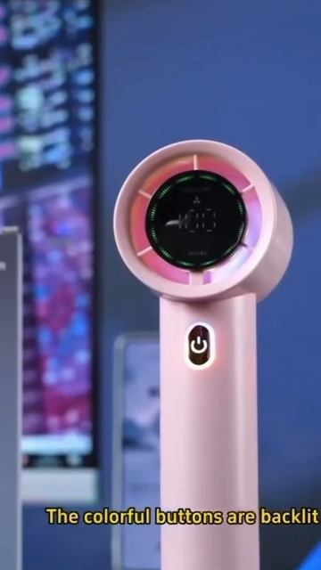 Ручной мини вентилятор портативный с дисплеем и подсветкой YK-G80
