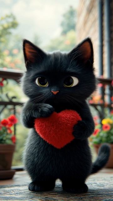 Котик - Сердце - Лайк