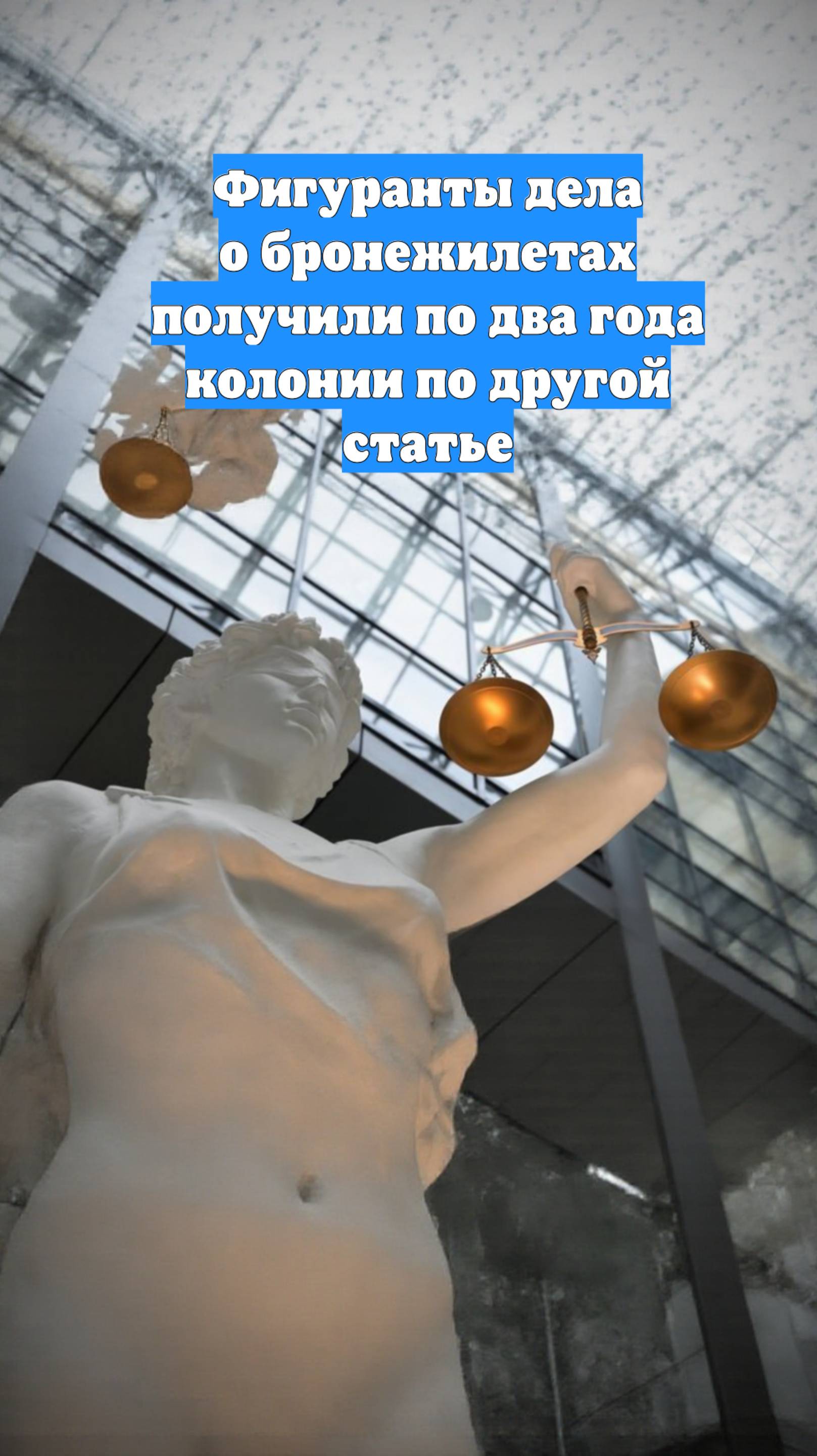Фигуранты дела о бронежилетах получили по два года колонии по другой статье