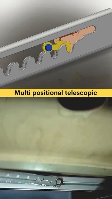 Multi positional telescopic stay ｜ Mechanical Working Principle ✅🔥 #cad #cam #3ddesign #mechanical