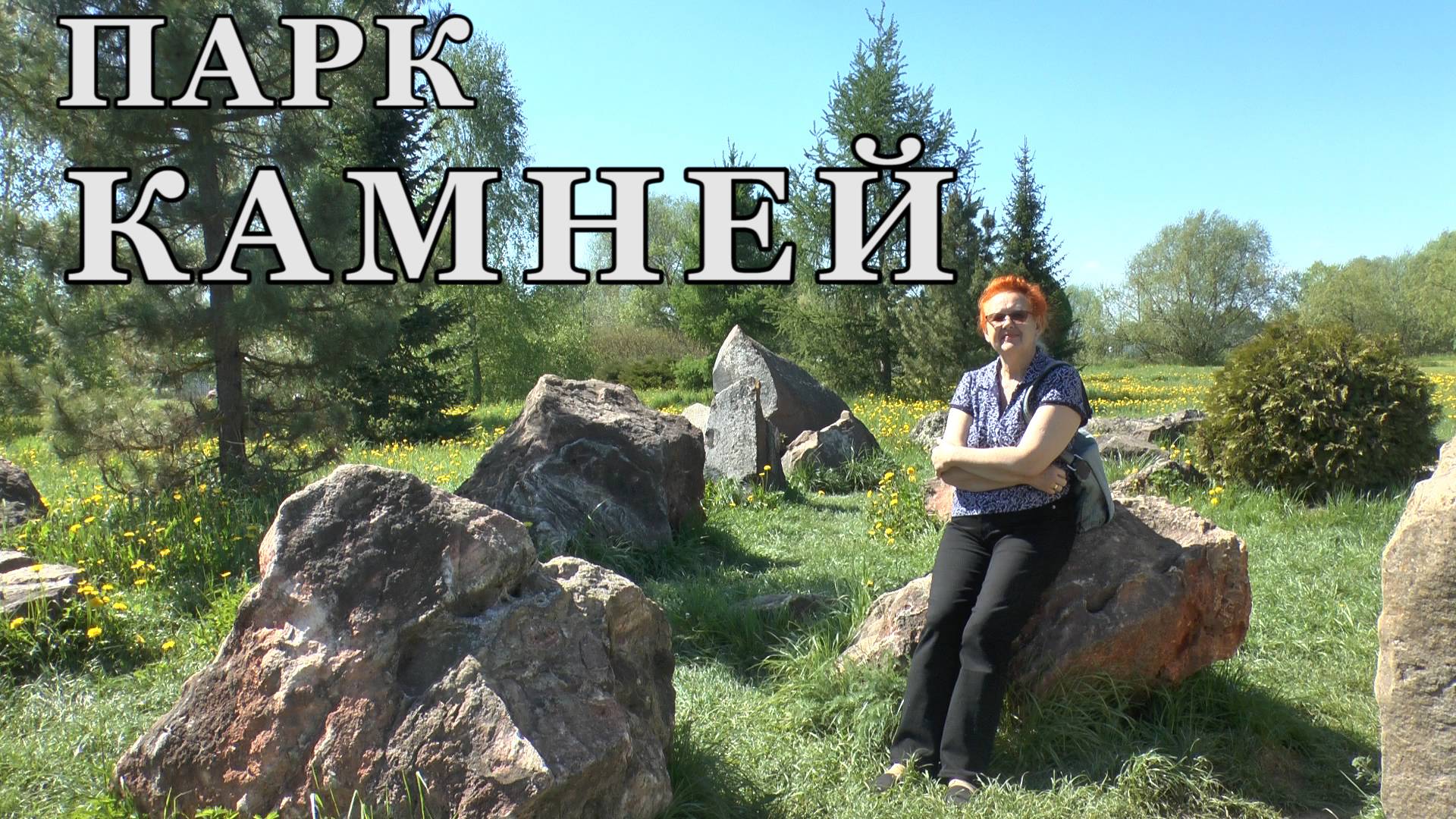 Парк камней в парке птиц в Калужской области.