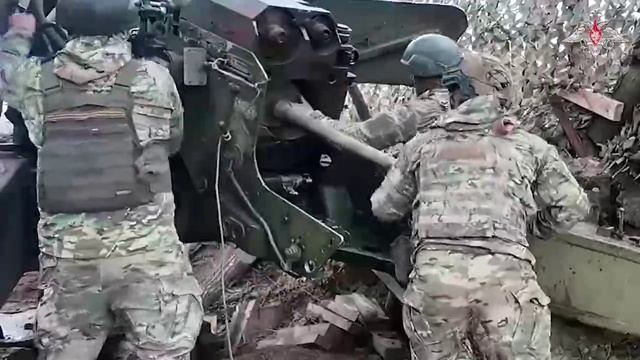 Расчёт гаубицы «Гиацинт-Б» уничтожил пункт управления БПЛА противника на Ореховском направлении.