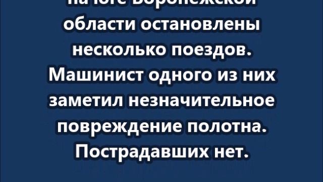 Губернатор Воронежской области Александр Гусев о ЧП на железной дороге