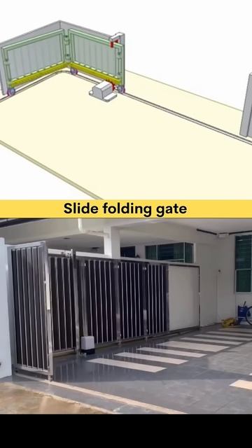 Slide Folding Gate 📌 #3dprinting #cad #engineering #fabrication #designing #manufacturing #door #3d