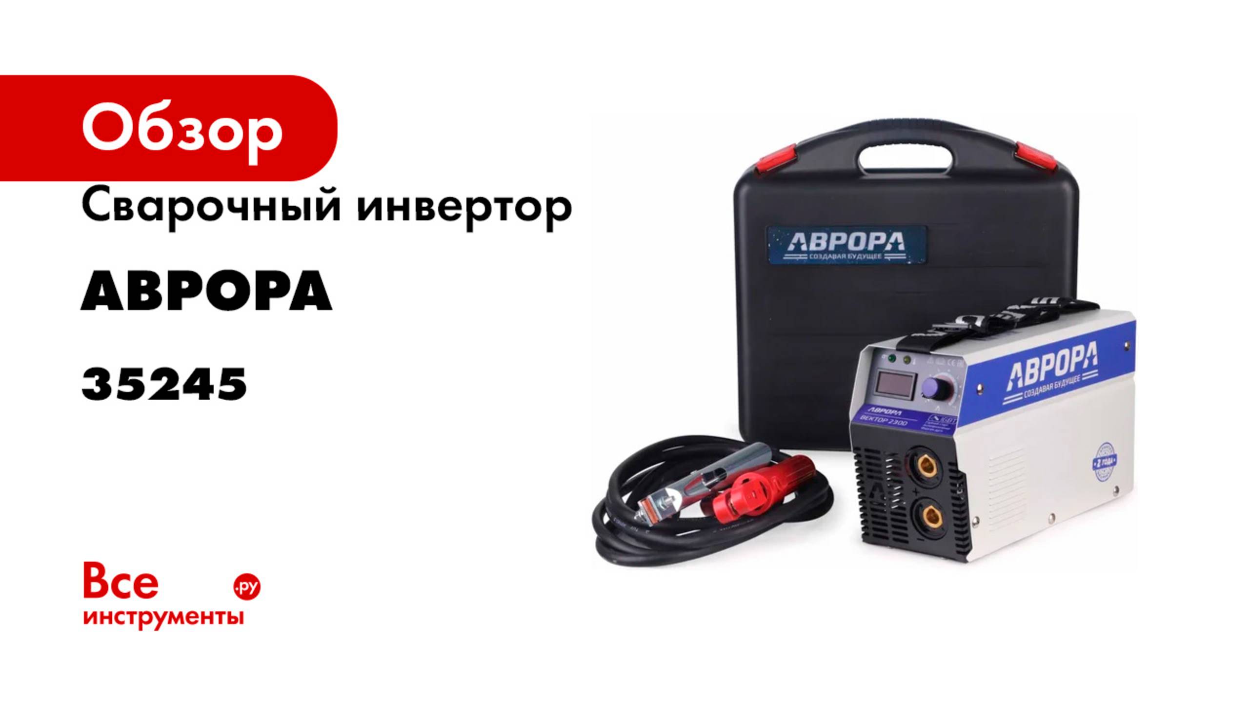 Сварочный инвертор АВРОРА Вектор 2300 в кейсе 35245