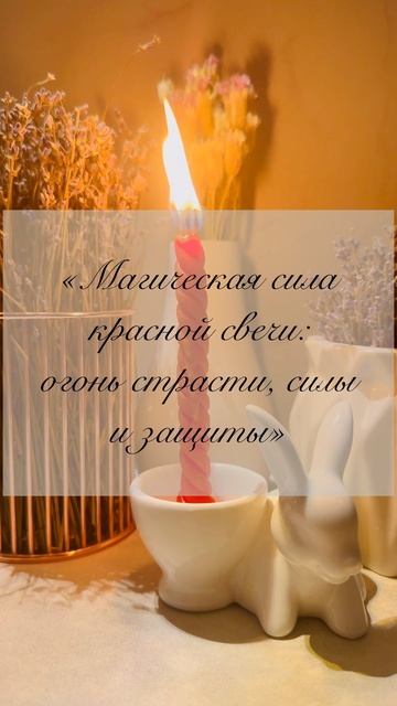 🔥 Магическая сила красной свечи: огонь страсти, силы и защиты 🔥