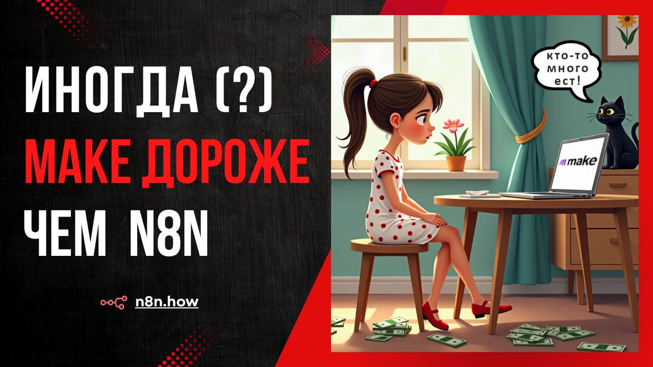 Иногда (?) Make дороже чем n8n