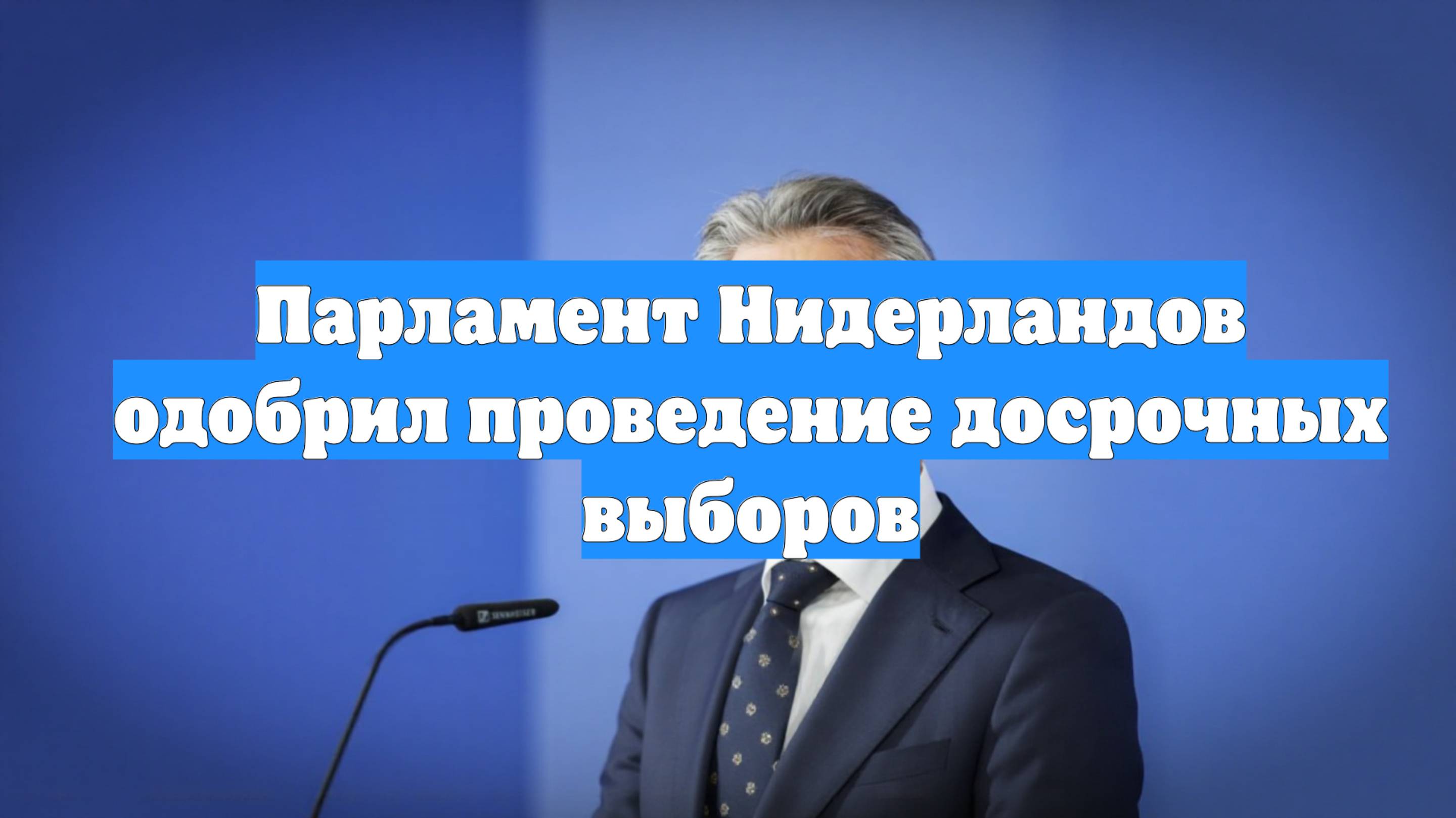 Парламент Нидерландов одобрил проведение досрочных выборов