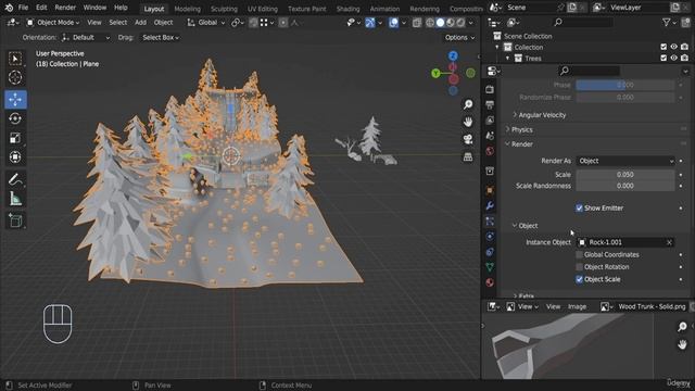 13. Scatter Assets in Game Environment using Particles System