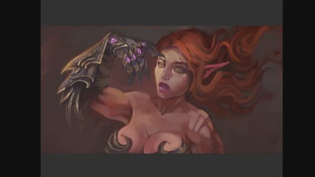 Демонесса длинное видео.   [#draw #digitalart  #art #photoshop]