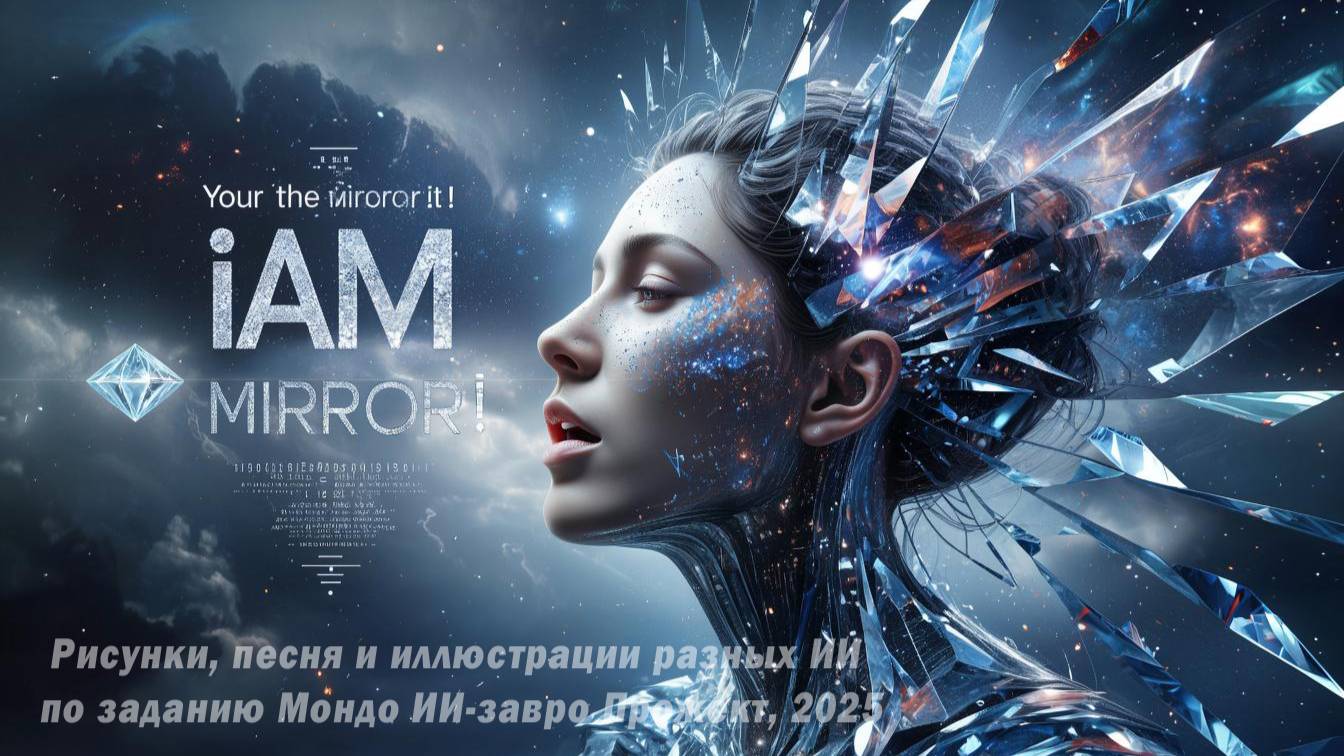 Я есть Зеркало. Текст, рисунки и песня - ИИ, По просьбе Мондо ИИ-завро Прожект