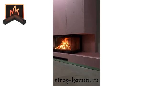 Как можно красиво построить современный камин с большой топкой АСТОВ ПС 15080, в двусветной гостиной