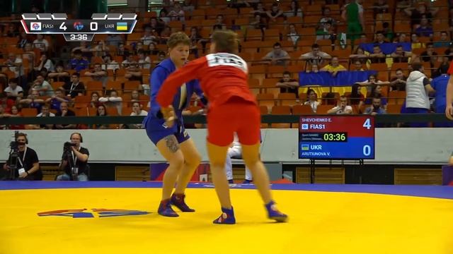 SHEVCHENKO (FIAS 1) vs ARUTIUNOVA (UKR). EUROPEAN YOUTH AND JUNIOR SAMBO CHAMPIONSHIPS 2024