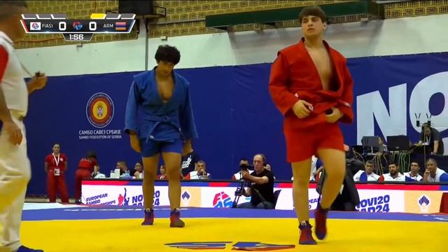 STEPANYAN (FIAS 1) vs SARUKHANYAN (ARM). EUROPEAN YOUTH AND JUNIOR SAMBO CHAMPIONSHIPS 2024