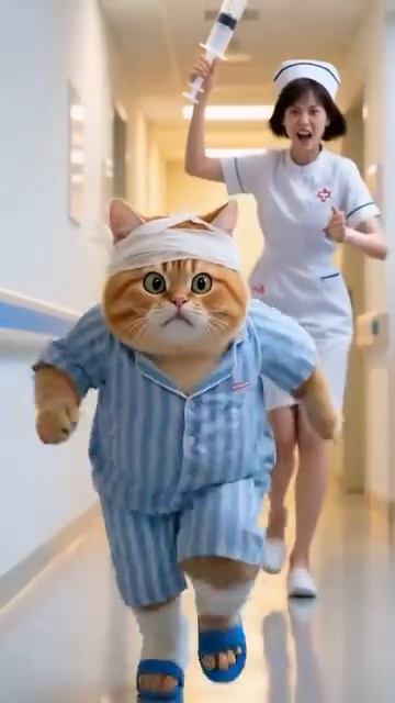 Рыжий кот в больнице