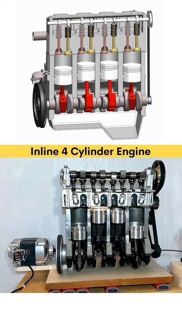 Inline Engine ｜ 4 Cylinder Engine #cad #inline #engine #cars #carengine #solidworks #3ddesign #3dcad