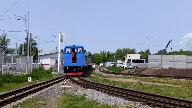 Отправление поезда со станции Счастливая. Горьковская детская железная дорога. Нижний Новгород.