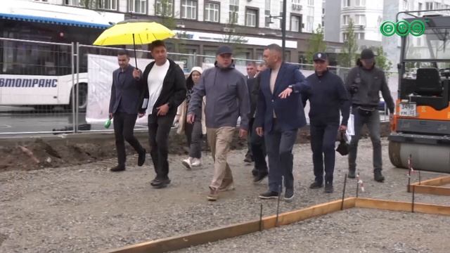 На улице Чернышевского идёт благоустройство
