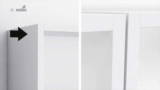 Регулировка по стороне настенных шкафов с навесами HETTICH SAH 215 _ SAH 216