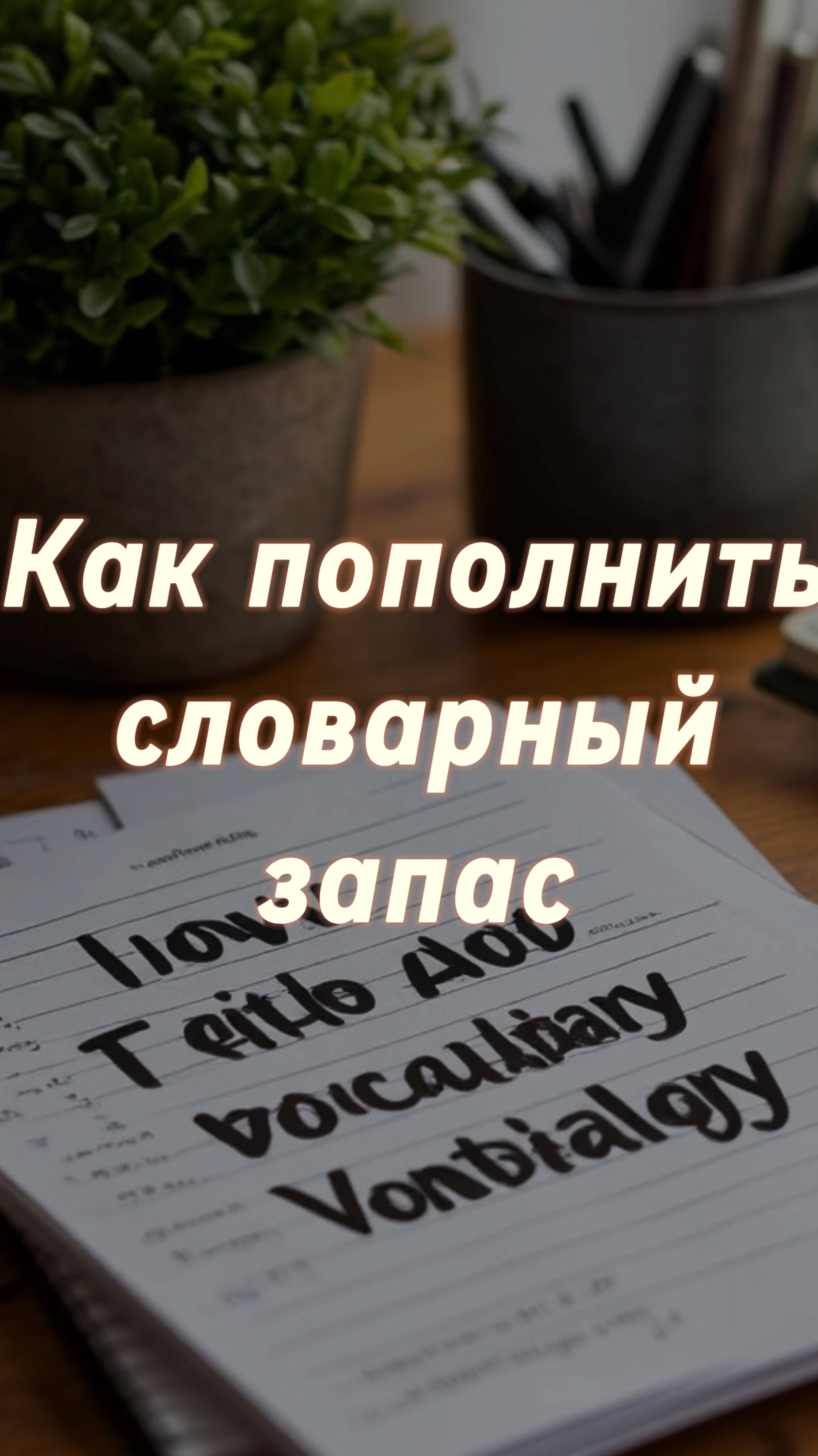Как пополнить словарный запас
