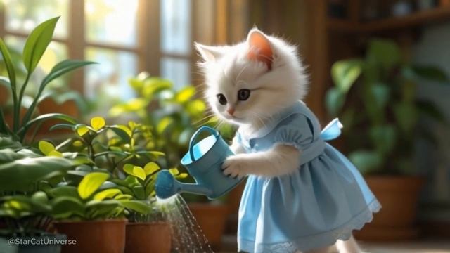 ✨ A Slow & Cozy Day with Tiny Cat! 🐾💖 - Funny Cats Doing Human Things #FunnyCats #CatLovers #cutec