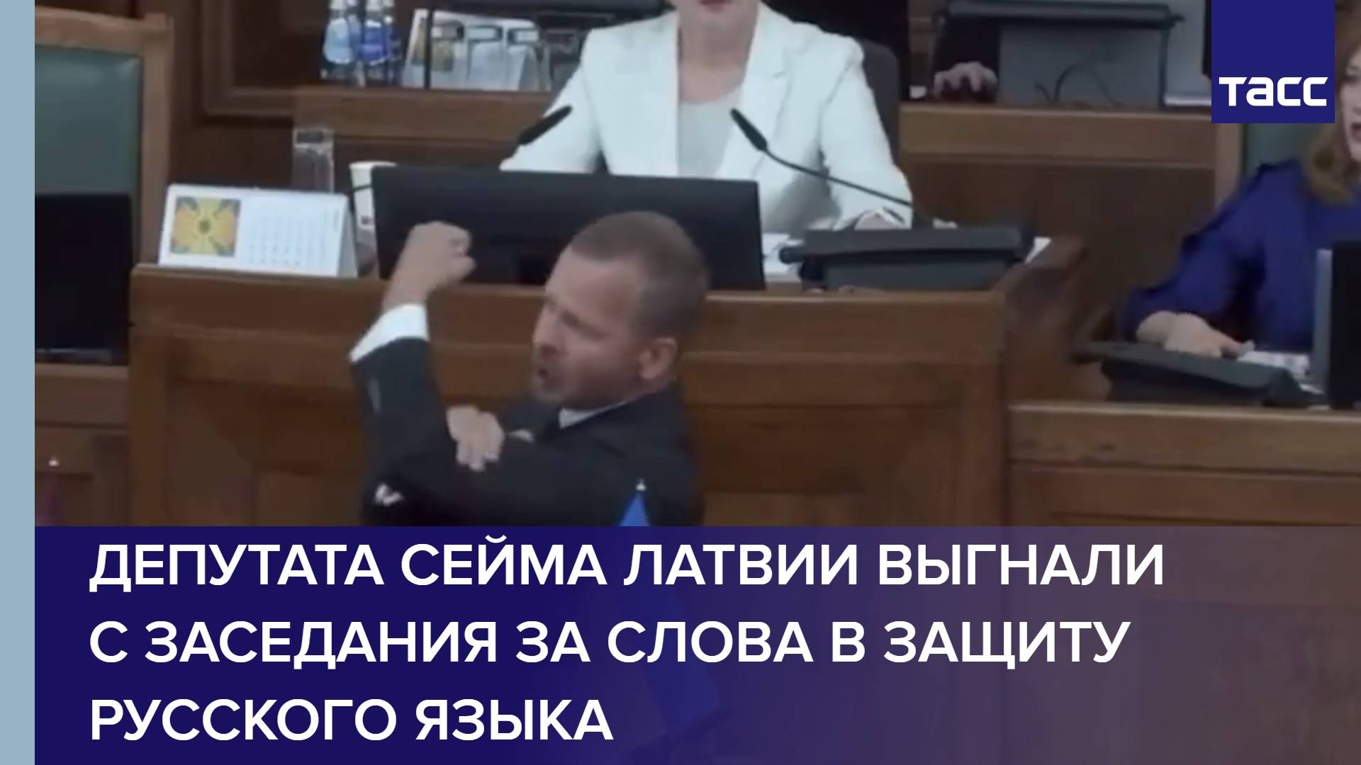 Депутата Сейма Латвии выгнали с заседания за слова в защиту русского языка