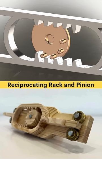 Reciprocating Rack and Pinion Mechanism #3danimation #cad #mechanical #mechanism #solidworks #3d