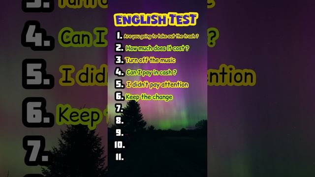 Тест на знание Английского языка
