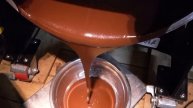Розлив тертого какао по формам | Pouring grated cocoa