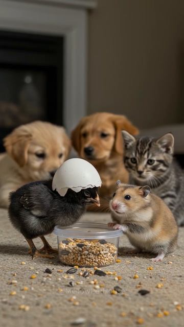 First Time Watching a Chick Eat – Mesmerized by Every Peck