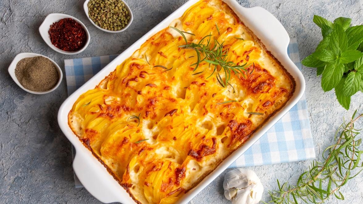 ЗАПЕКАНКА С ЖАРЕНЫМ КАРТОФЕЛЕМ