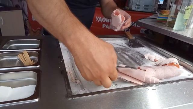 Тайское мороженое приготовление.